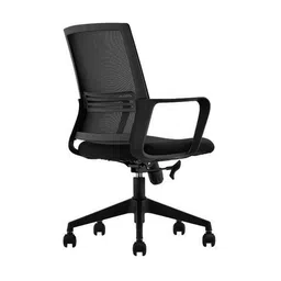 furniturstation Bronwyn Study Chair With Headrest in Black Colour image 4