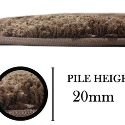 luxe home international Coffee Solids Microfiber Bath Mat - Set of 1 image 5