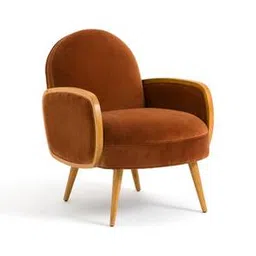 Darel Accent Chair in Orange Colour-image-29
