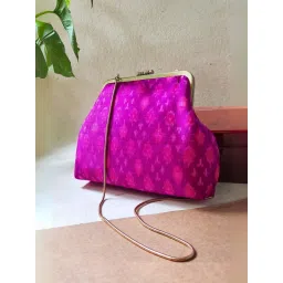 Praccessorii Ikat Collection Clutch With Detachable Strap - Pink image 3