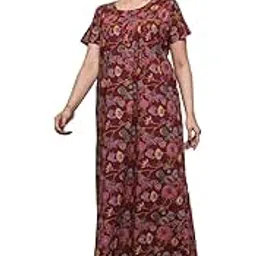 urali UraliWomen's Printed 100% Cotton Night Gown-picture-12