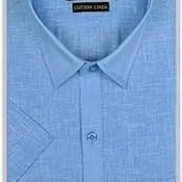 accox ACCOXMen's Half Sleeves Solid Plain Regular Fit Cotton Linen Formal Shirts(GCR139)-picture-30