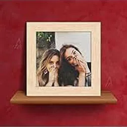 ArtzFolio Wall & Table Photo Frame D3 Natural Brown Single Unit | With Back Stand | 6x6inch-picture-55