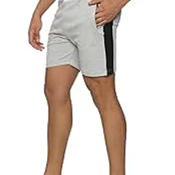 domin8 DOMIN8Men Training Shorts with Elastic Waist Band & Zipper Pockets | Gym Shorts for Men | Regular Fit Solid Shorts with Side Pockets-picture-24
