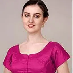 pujia mills Pujia MillsWomen's Phantom Silk Short Sleeves Readymade Saree Blouse-picture-14