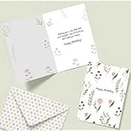 Party Propz Happy Birthday Greeting Card With Envelope/Birthday Card For Friend/Happy Birthday Note Card (1pc) (Cardstock) (Multicolour)-image-82