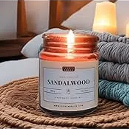 Floryn Decor Scented Candles for Home Decor Gift Set | Romantic Candles for Return Gift | Pure Soy Wax & Long Burning Fragrance Candles | Scent- Sandalwood, 80 g-picture-16