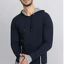 black collection Black CollectionMen's Poly Cotton Hooded Neck Sweatshirt-picture-31