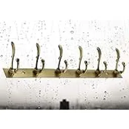 FAST CH13 Stainless Steel Brass Antique Wall and Door Mounted Hooks Rack (6 Double Hanging Hooks)-picture-34