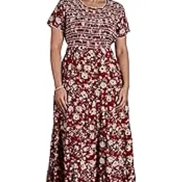 9shines label 9shines LabelPremium Rayon Designer Nighty for Ladies|All-Over Print Rayon Maxi|Nightwear for Ladies|Full-Length Night Gown |Stylish Night Dress|Soft Rayon Nighty(2398)-picture-27