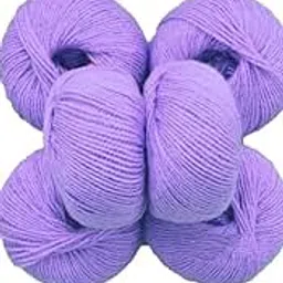 Vardhman Yarn Baby Soft Wool for Hand Knitting Fingering Crochet Hook 150gm,100% Acrylic Wool (Iris Purple no.17)-picture-16