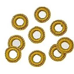Embroiderymaterial Crochet Rings for Craft, Decoration and Embroidery (20MM, Mustard Gold, 100 Pieces)-picture-32