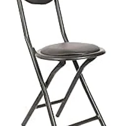 CR18 COLLECTION Strong Heavy Duty Folding Chair with Higher Height for Kitchen/Shop Counter/Bar/Office/Breakfast/Padded Black Folding Round Stool Chair Restaurant Cafe Outdoor Chair, for All Age.-picture-10