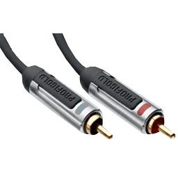 PROFIGOLD PROA4201 PVC 1 Meter RCA to RCA Audio Cable (Multiple Cable Shielding, Anthracite) image 3