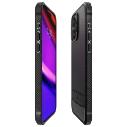 spigen Rugged Armor MagFit PC and TPU Back Cover for iPhone 15 Pro Max (Military Grade, Matte Black) image 4