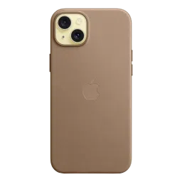 Apple Soft FineWoven Back Cover for Apple iPhone 15 Plus (MagSafe Charging Support, Taupe) image 4