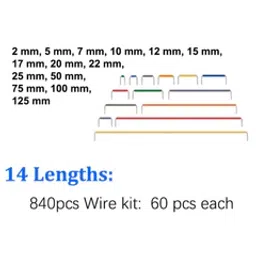 840PCS Breadboard Jumper Wire 14 Assorted Lengths Kit image 4