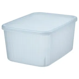 ikea rykta Storage box with lid, transparent grey-blue, 18x24x12 cm/3.5 l image 1