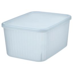 ikea rykta Storage box with lid, transparent grey-blue, 18x24x12 cm/3.5 l-picture-12