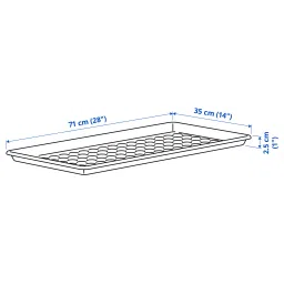 ikea baggmuck Shoe mat, in/outdoor/dark yellow, 71x35 cm image 4