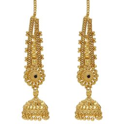 missmister Gold Plated double umbrella Ethnic Earwire Jhumki earrings for Women-picture-17