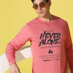WOOSTRO Men Typography Printed Slim Fit T-shirt image 4