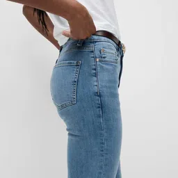 Marks & Spencer Women Cigarette Relaxed Fit High-Rise Jeans image 5
