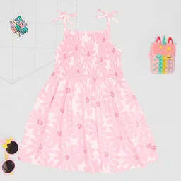 Pantaloons Junior Girls Floral Printed A-Line Mini Dress-picture-20