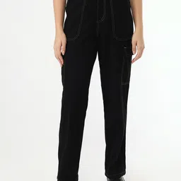 Kraus Jeans Women High-Rise Pleated Cargos Trousers-image-71