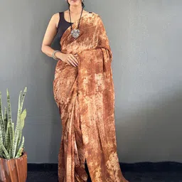 Mitera Tie and Dye Pure Georgette Saree image 2