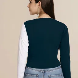 Mast & Harbour Women Pack Of 2 Puff Sleeves Peplum Top image 3