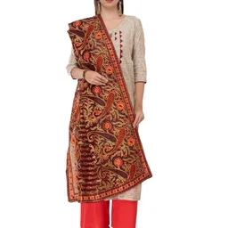 A R SILK DUPATTA HUB Embroidered Dupatta with Thread Work image 3