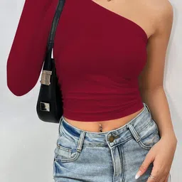 Stylecast X Slyck One Shoulder Crop Top image 5
