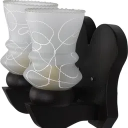 1ST TIME White & Black Printed Wood Contemporary Abstract Shaped Shaped Wall Lamp image 4