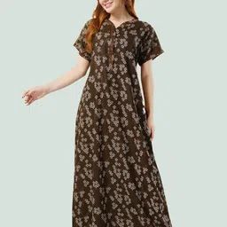 Cloud Soft Floral Printed Maxi Nightdress-image-9