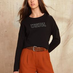 U.S. Polo Assn. Women Solid Round Neck Cotton T-shirt-picture-28