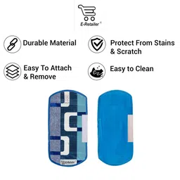 E-Retailer Blue & White 6Pcs Printed Waterproof 3-Layered Refrigerator Covers With Pockets image 3