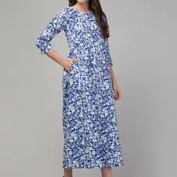Zuvino Floral Print Maternity A-Line Midi Dress image 3