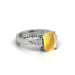 RRVGEM Yellow Sapphire Ring 10.50 Ratti Unheated Untreated Pukhraj Silver Plated Finger Ring-picture-57