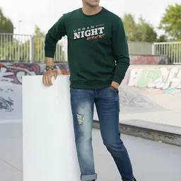R.Code by The Roadster Life Co. Men Printed Round Neck Long Sleeves Pullover Sweatshirt-image-77