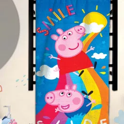 Athom Living Blue & Yellow 1 Printed Cotton 350 GSM Bath Towel-image-13