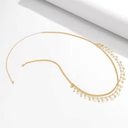 Peora Gold Plated Cubic Zirconia Studded Adjustable Waist Chain-picture-10