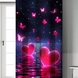 Aura Blue & Pink Door Curtain-picture-32