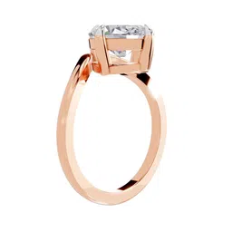 Sparkles 14K Rose Gold Lab Grown Diamond Studded Finger Ring - 3.40 g image 3