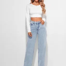 VBEAUTI Women Jean Relaxed Fit High-Rise Light Fade Stretchable Jeans-picture-23