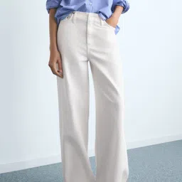 MANGO Women Regular Fit Low-Rise Wide Leg Jeans-picture-13