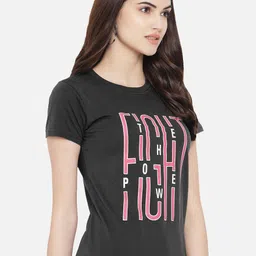 Dreambe Women Typography Printed T-shirt image 2