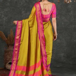 all about you Zari Pure Silk Handloom Kanjeevaram Saree image 2