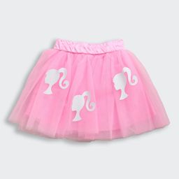 Tiny Girl Barbie Girls Glitter Printed Flared Knee Length Skirt-picture-42