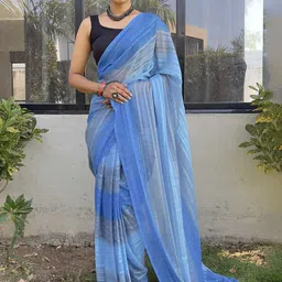 V3 FASHION STUDIO Leheriya Pure Chiffon Jamdani Saree-picture-38